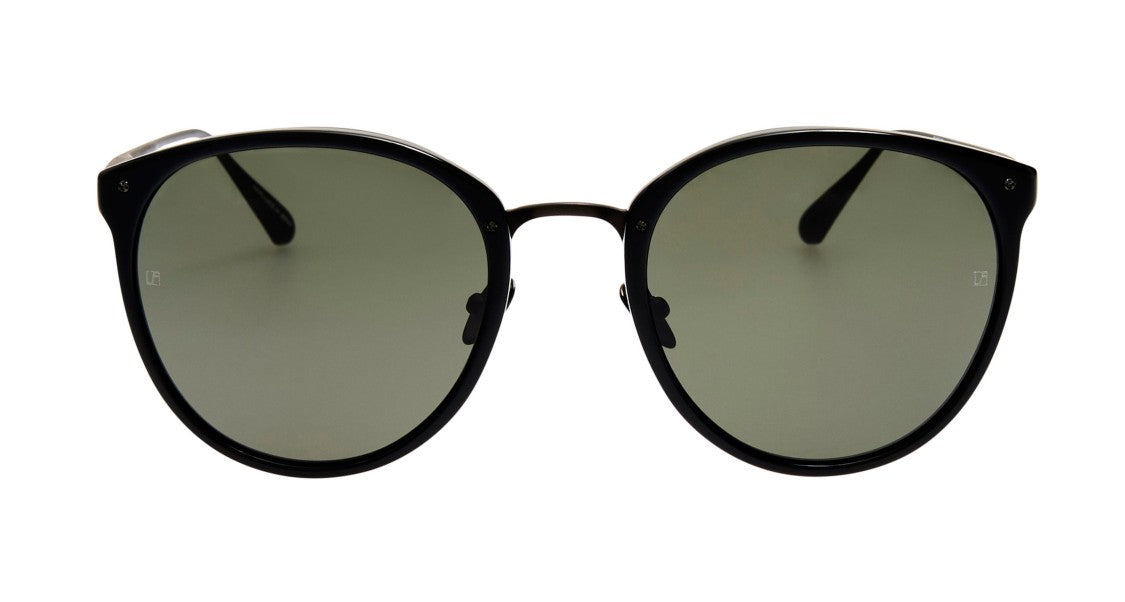 Linda Farrow Lflb Rounded Frame Acetate Sunglasses With Dark Tinted Lenses