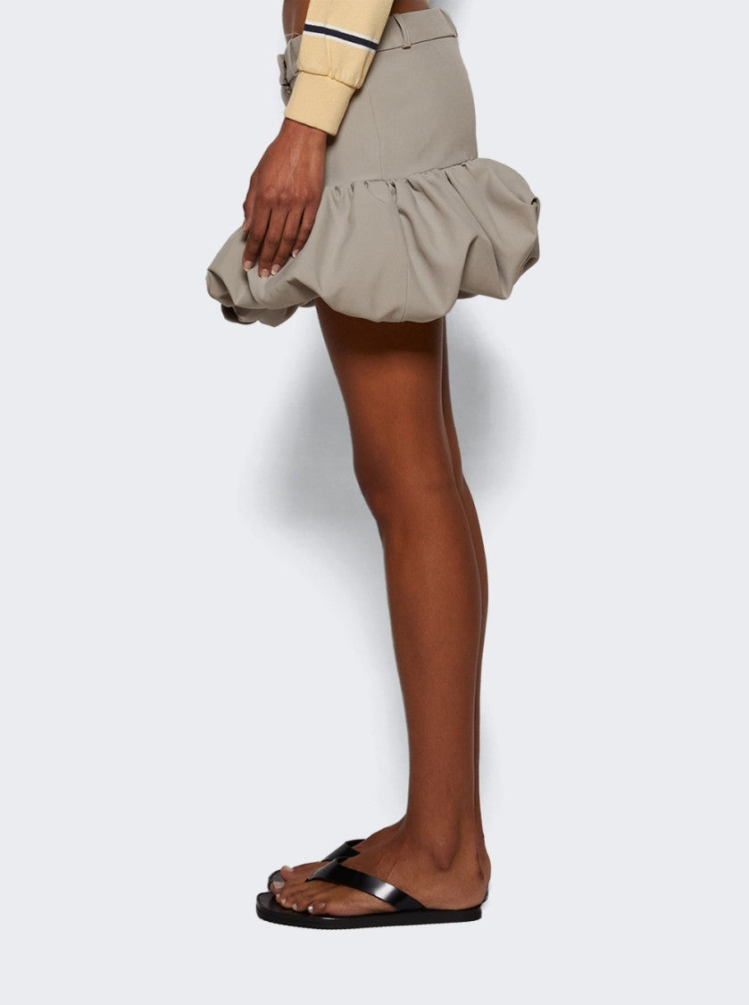 Coperni Gathered Hem Tailored Skirt Beige