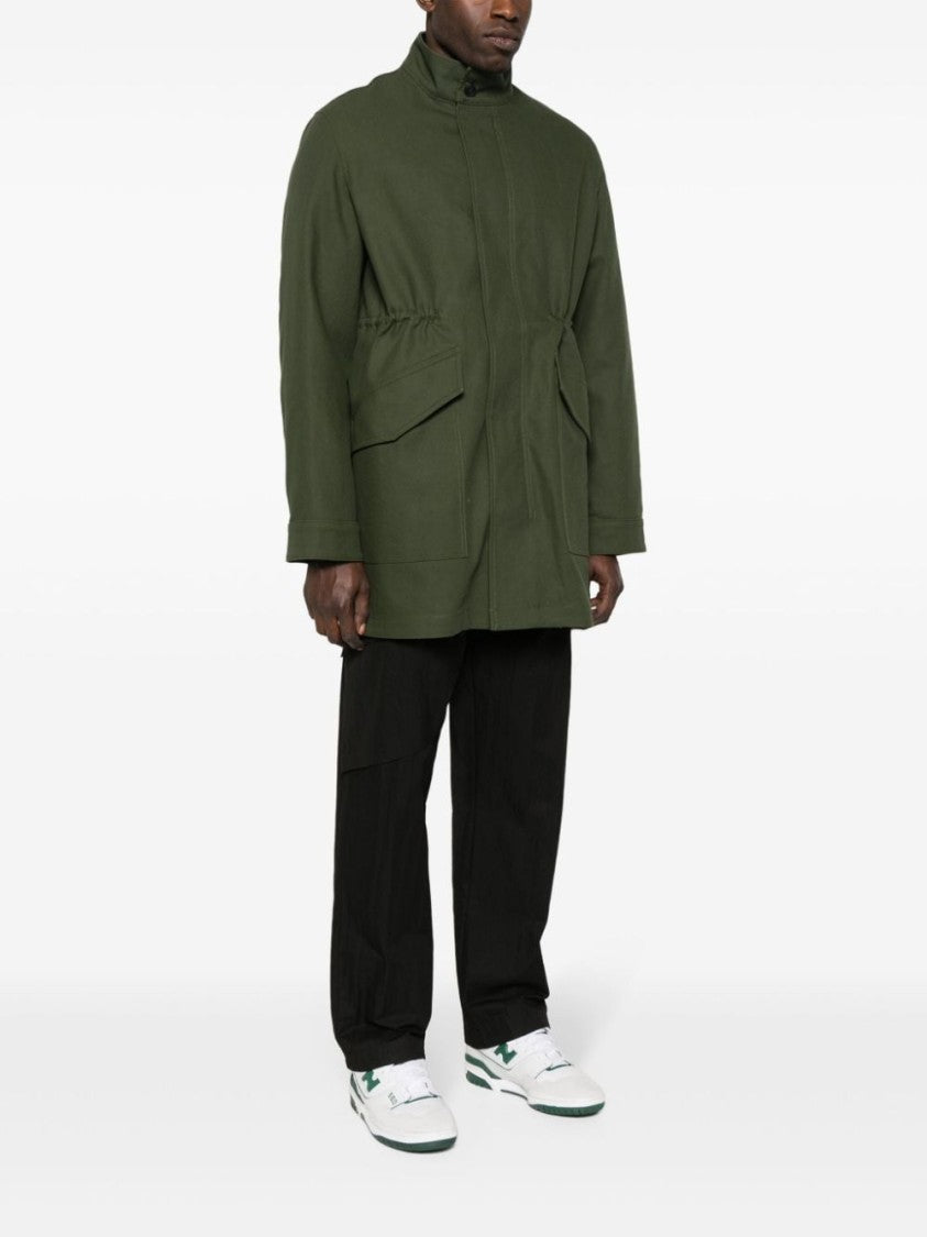 Maison Kitsuné Military Green Cotton Twill Jacket