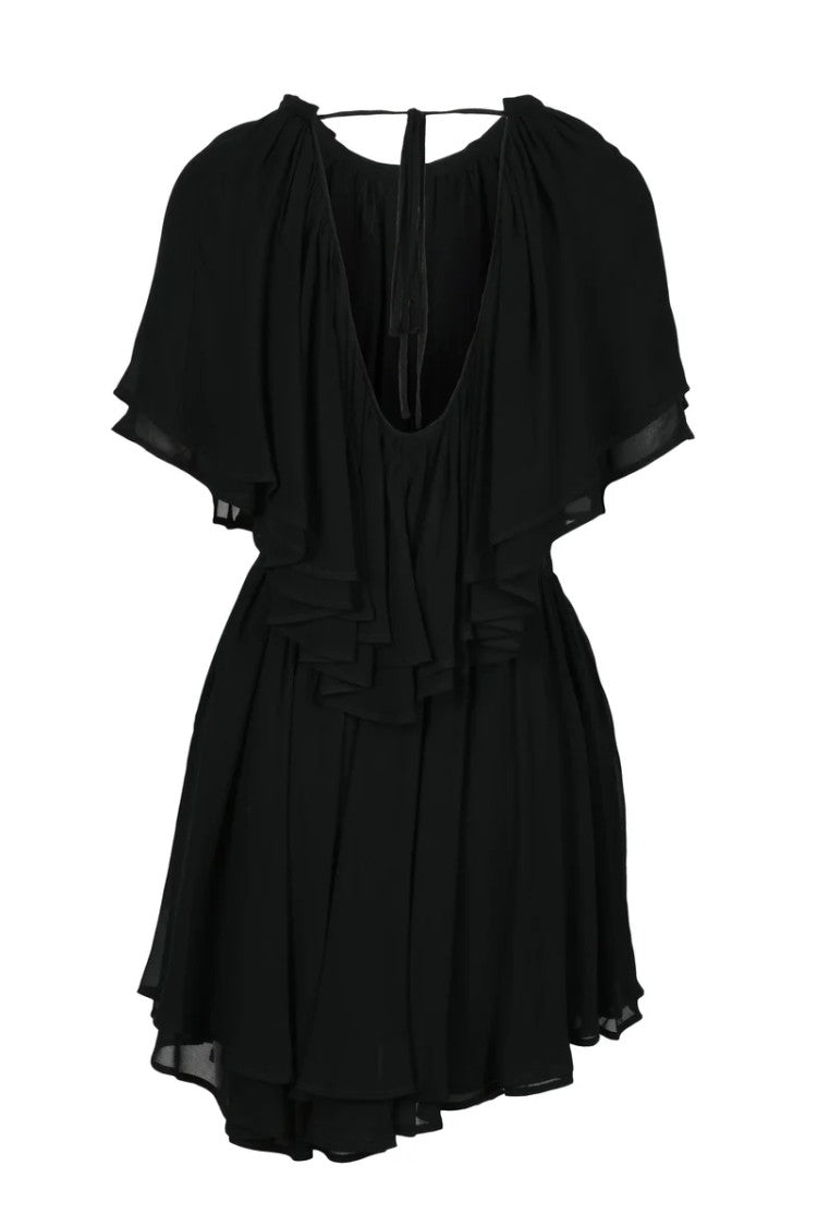Dondup Chiffon Viscose Dress - Black