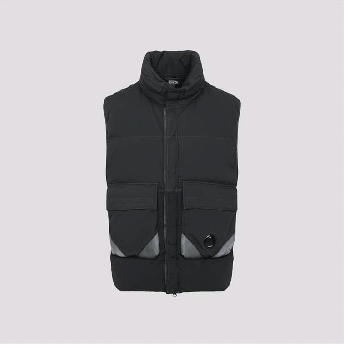 C.P. Company Padded Vest With High Collar And Reflective Accents