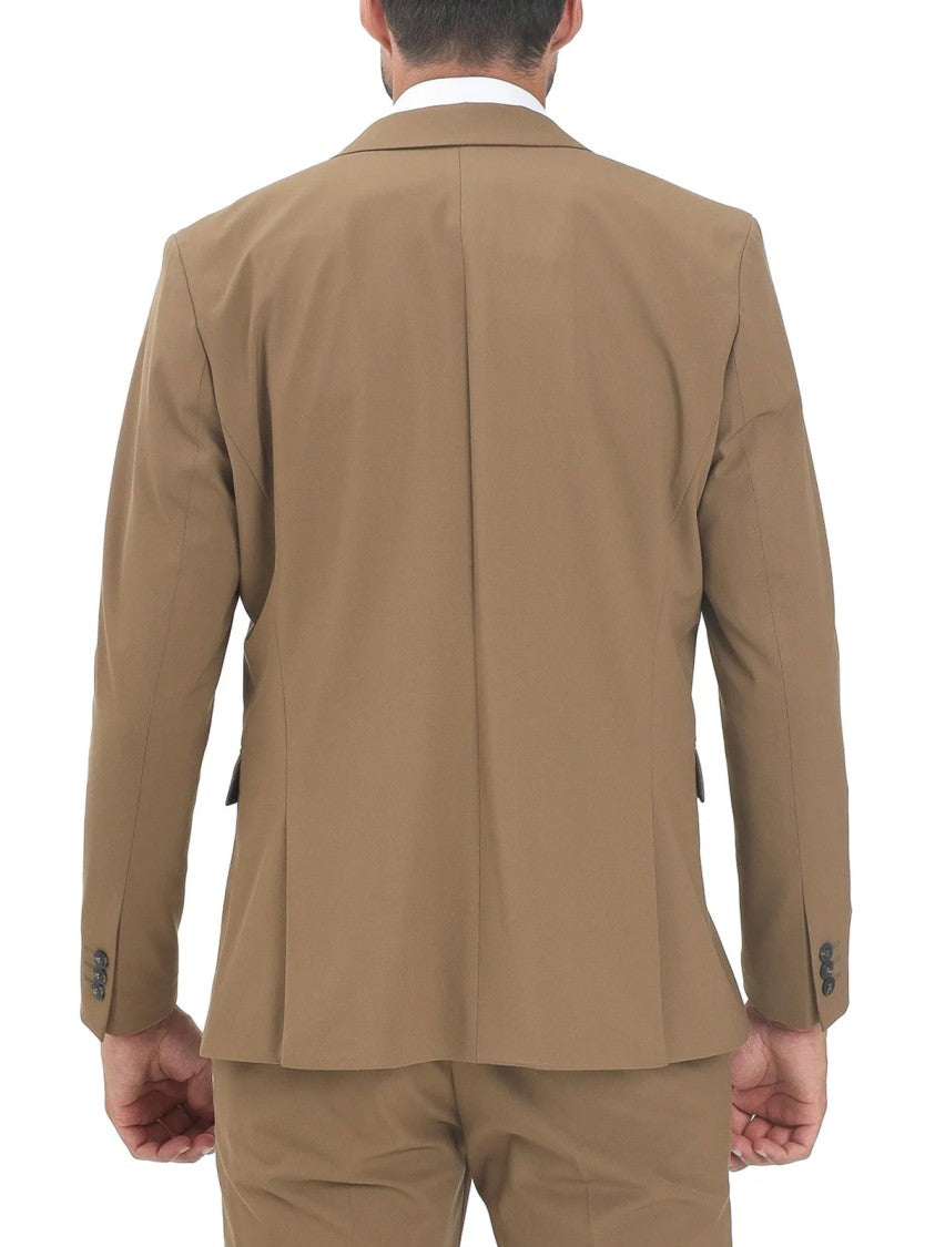 Selected Beige Tailored Button-Front Recycled Polyester Blazer