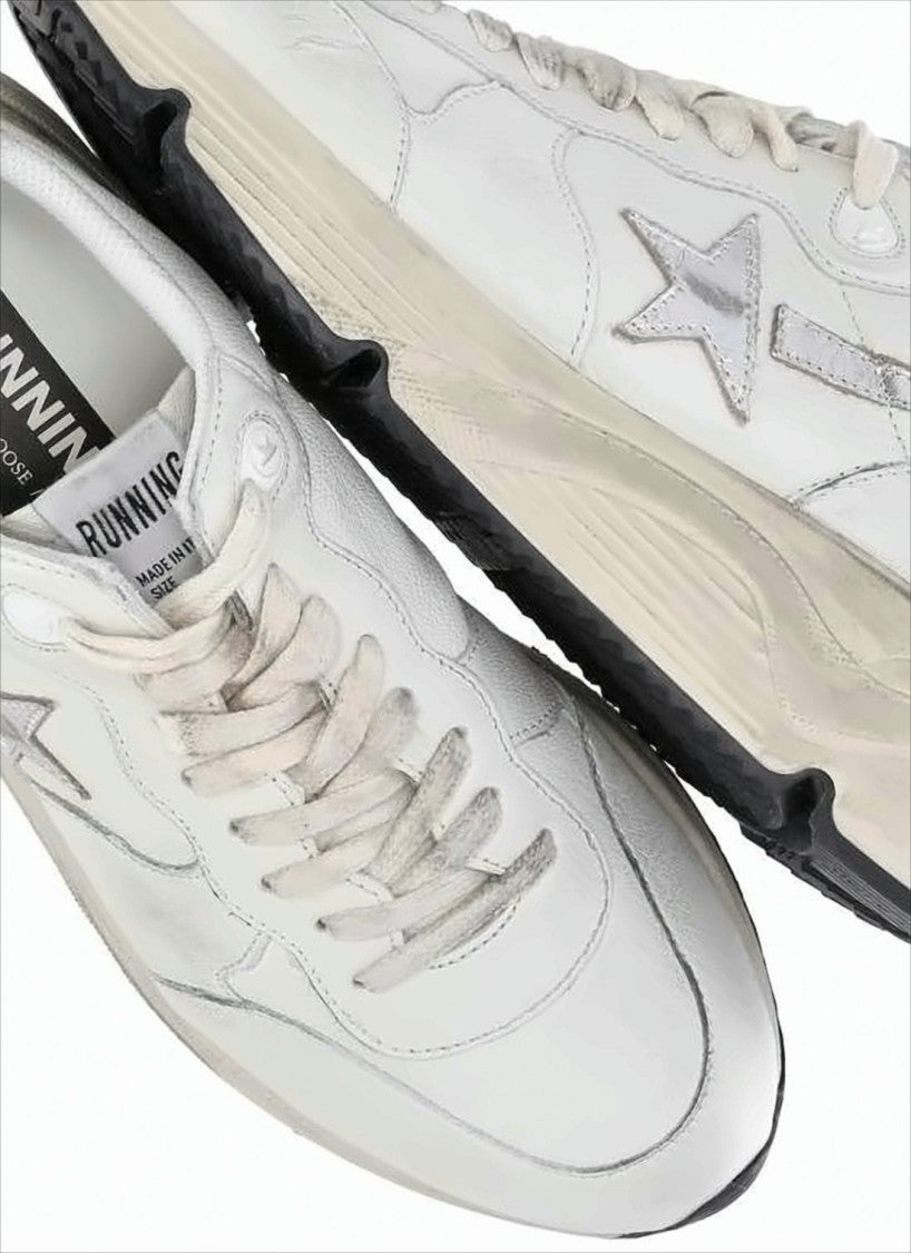 Golden Goose Low-Top Leather Sneakers With Vintage Appeal