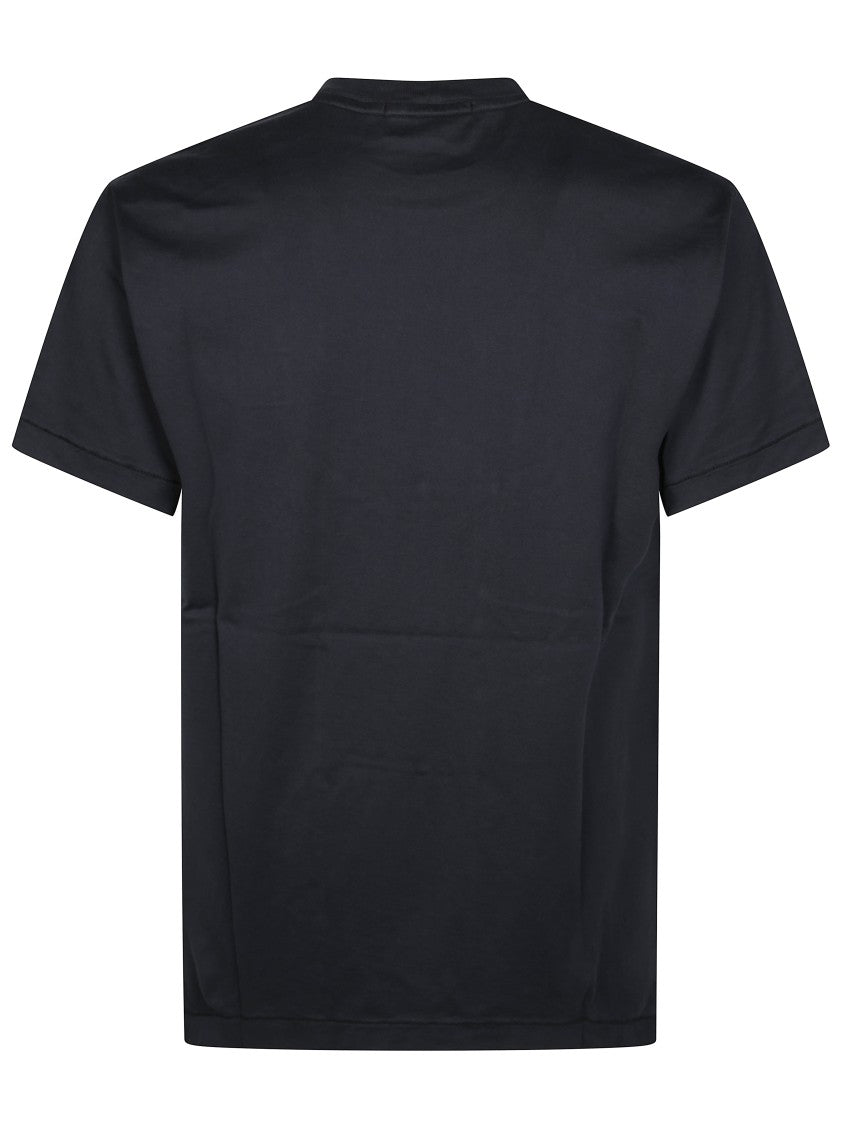 Stone Island Minimalist Blue T-Shirt With Subtle Logo Patch