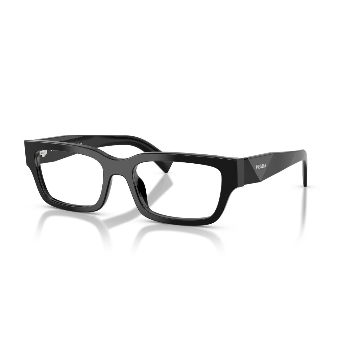 Prada 0Pr C02v Rectangular Black Acetate Sunglasses