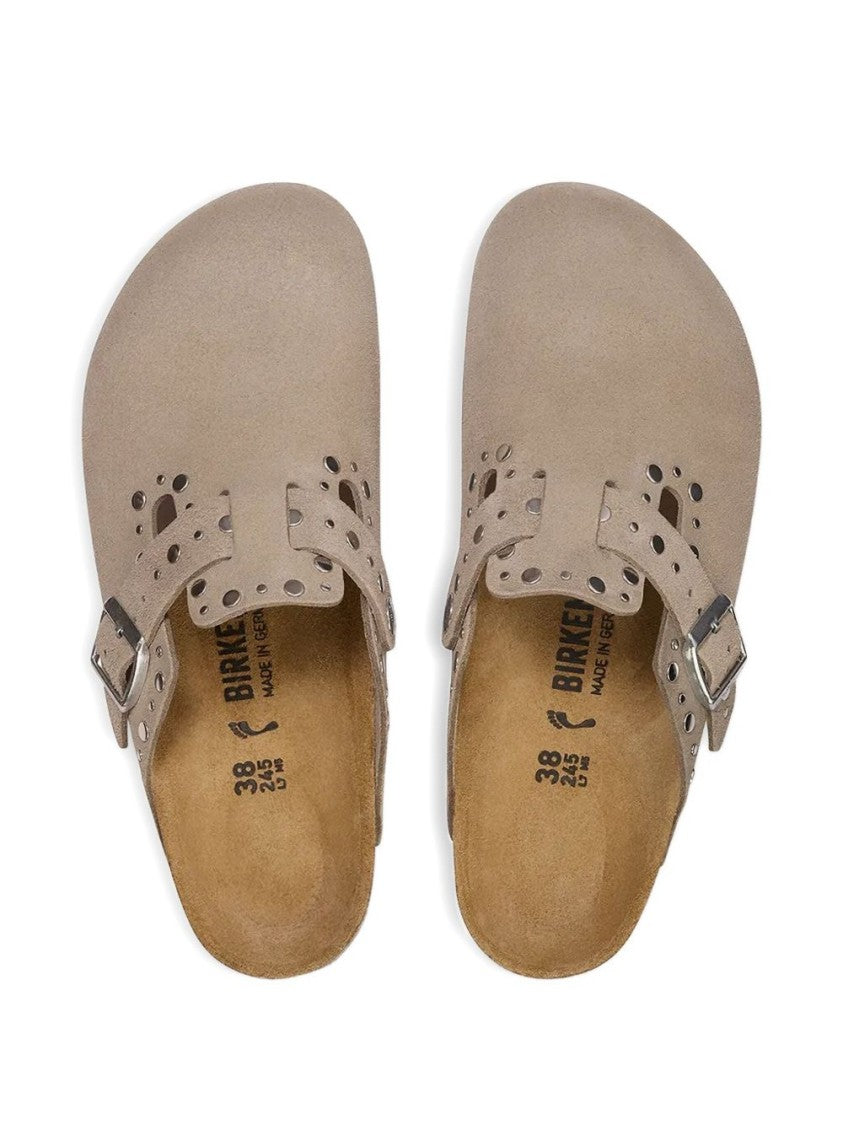 Birkenstock Beige Slip-On Sandals With Adjustable Buckle