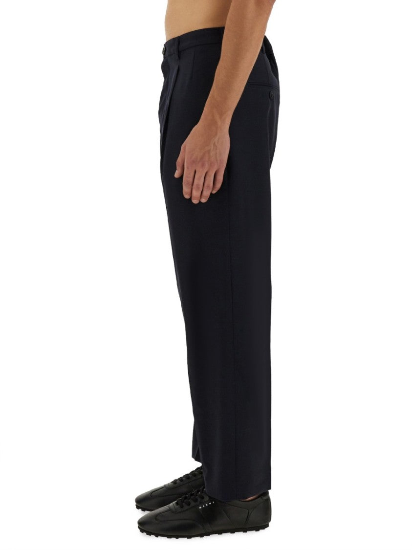 Marni High-Waisted Wide Leg Pants With Pleated Front