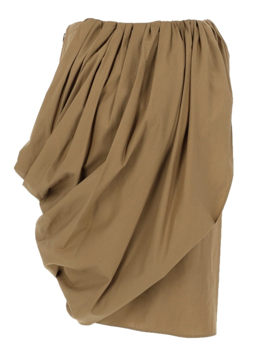 Chloé Wrap Midi Skirt In Lightweight Cotton Poplin