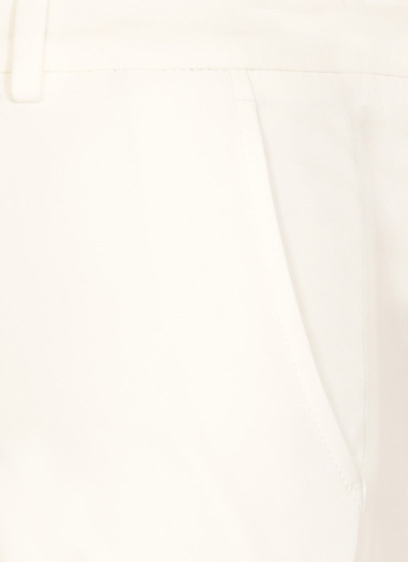 Pt Torino White Viscose Pants With Tailored Design