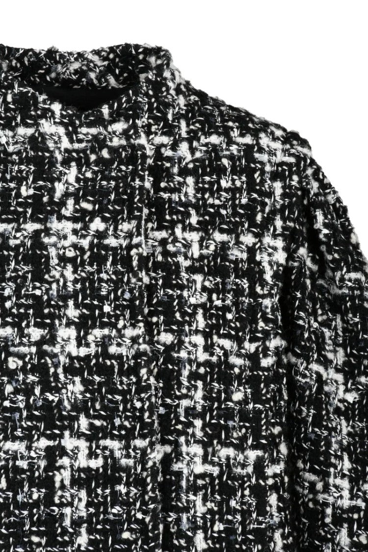 Iro Bouclé Coat - White/Black