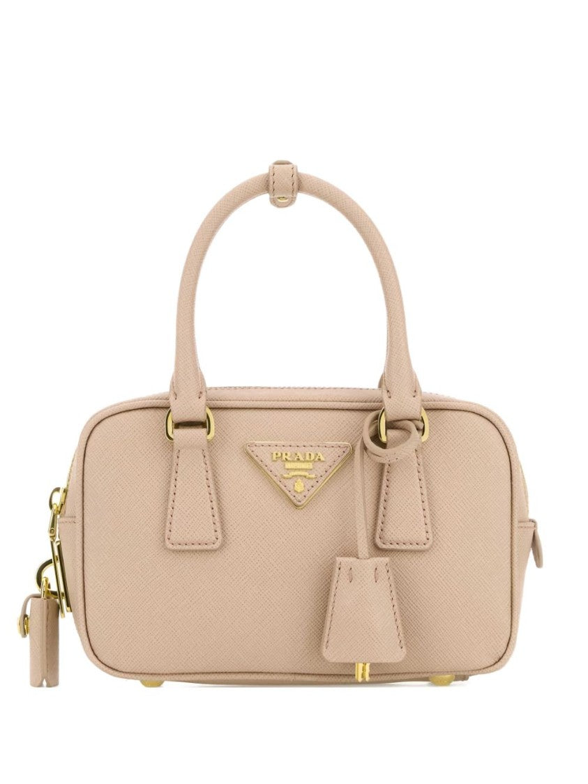 Prada Rectangular Structured Calf Leather Handbag