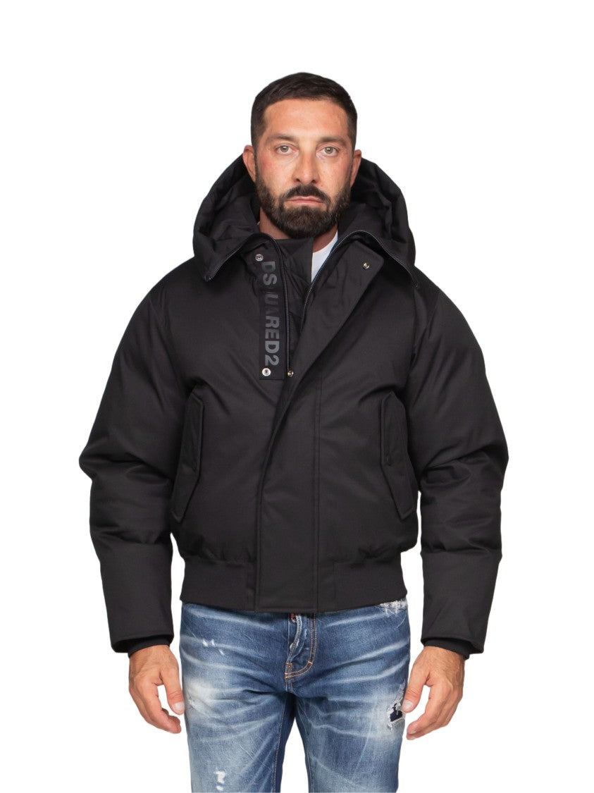 Dsquared2 Techno Down Insulated Bomber Jacket With High Collar