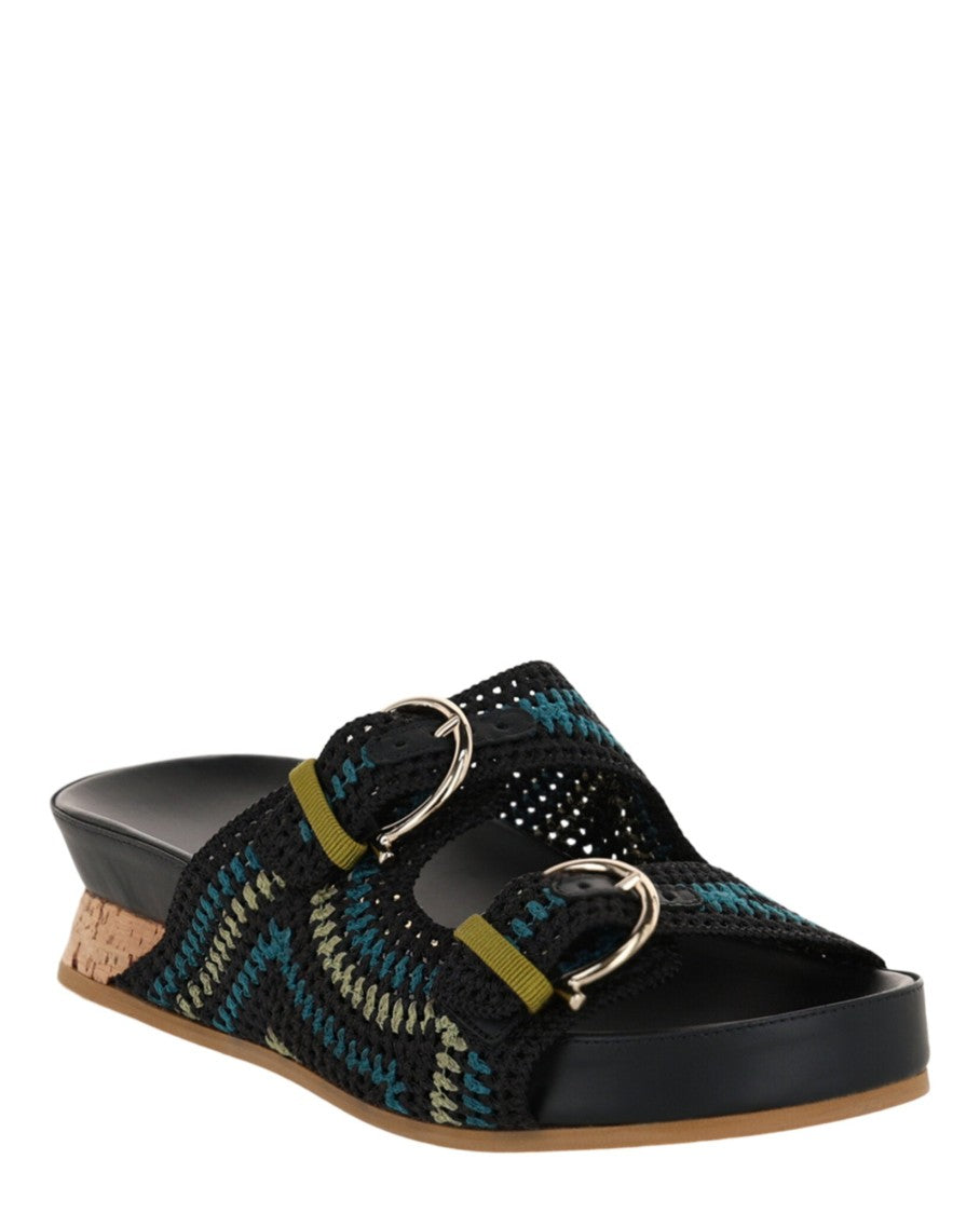 Ferragamo Shaula Crochet Sandals