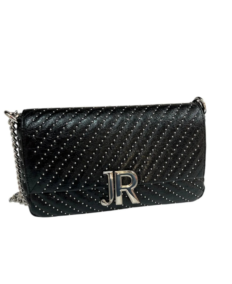 Richmond Black Pu Shoulder Bag