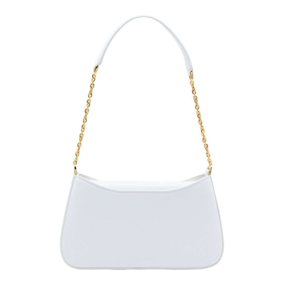 Elisabetta Franchi Structured Ivory Handbag