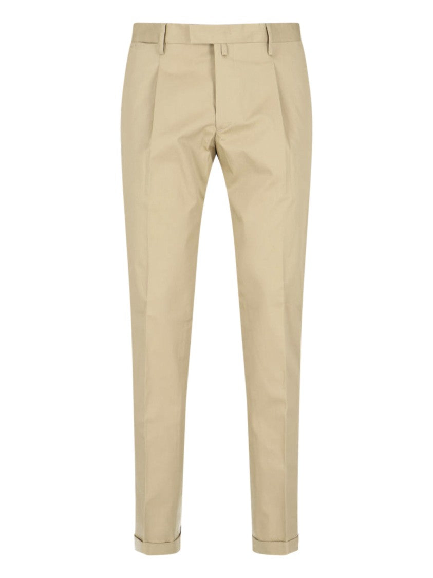 Briglia Straight-Leg Chino Pants With Front Pleats