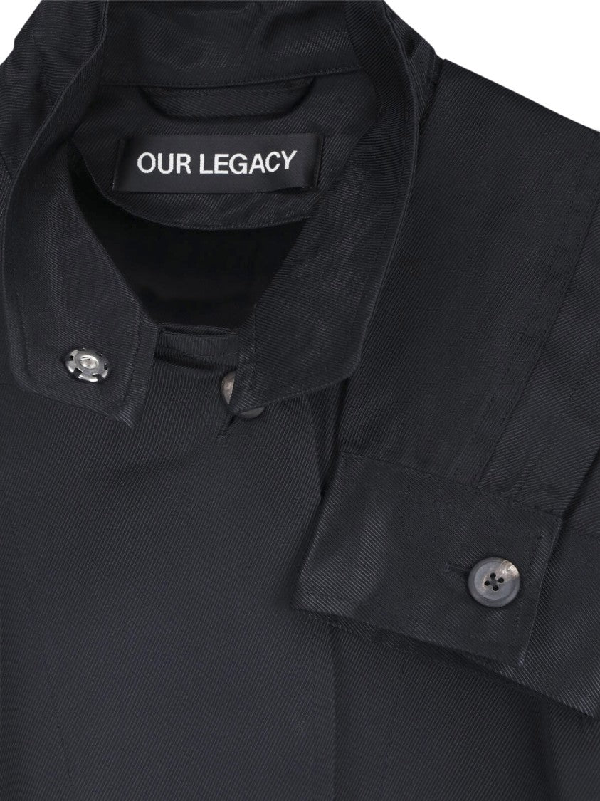 Our Legacy Black High Collar Cropped Jacket