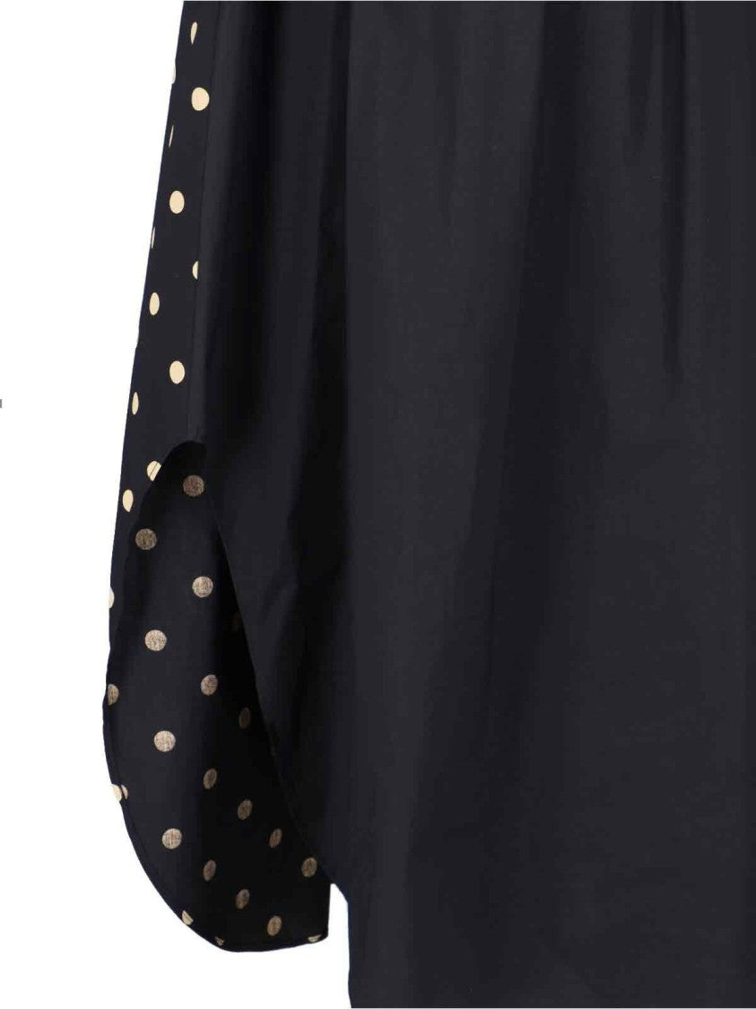 Moschino Polka-Dot Shirt Dress – Black & Beige