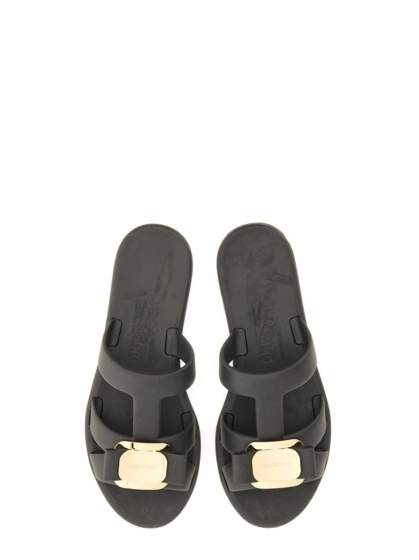 Ferragamo "New Vara" Slide Sandal