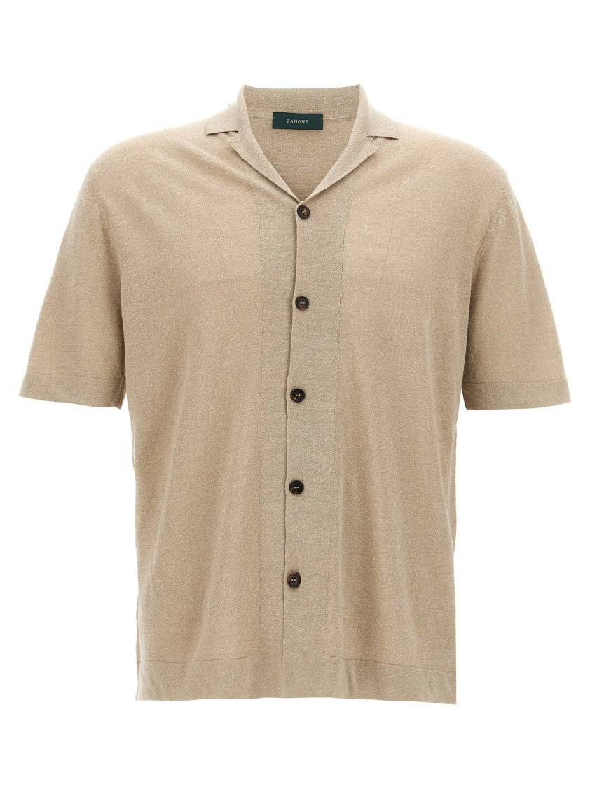 Zanone Relaxed-Fit Linen And Cotton Blend Shirt