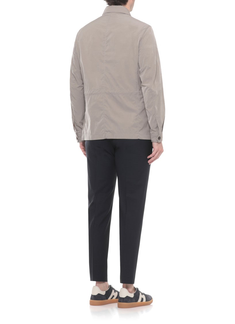 Montecore Grey Tech Fabric Flap-Pocket Jacket