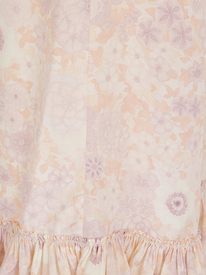 Chloé Multicolor Silk Floral Print Shorts