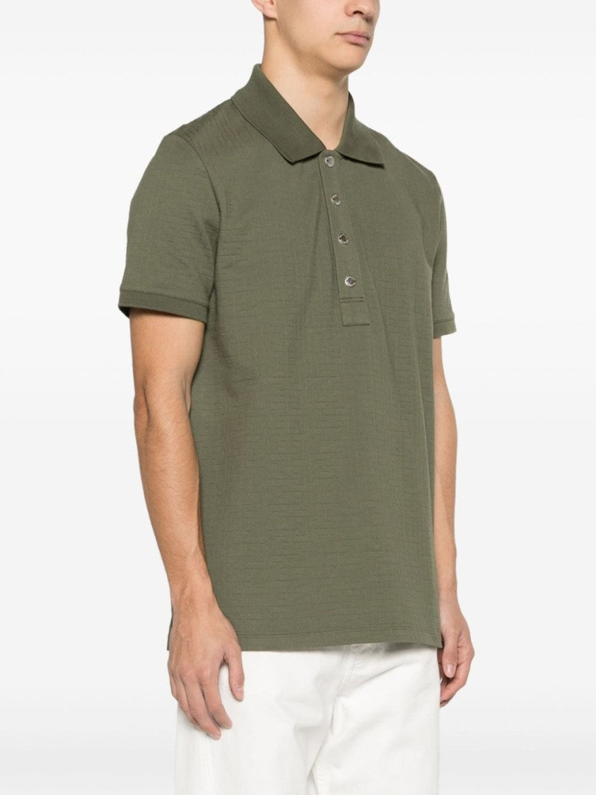 Balmain Patterned Jacquard Polo