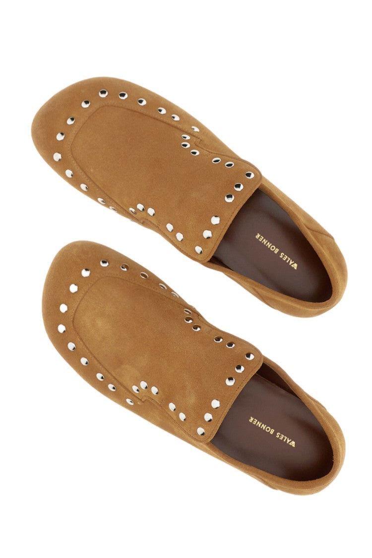 Wales Bonner Premium Suede Slip-On Slippers With Metal Stud Embellishments