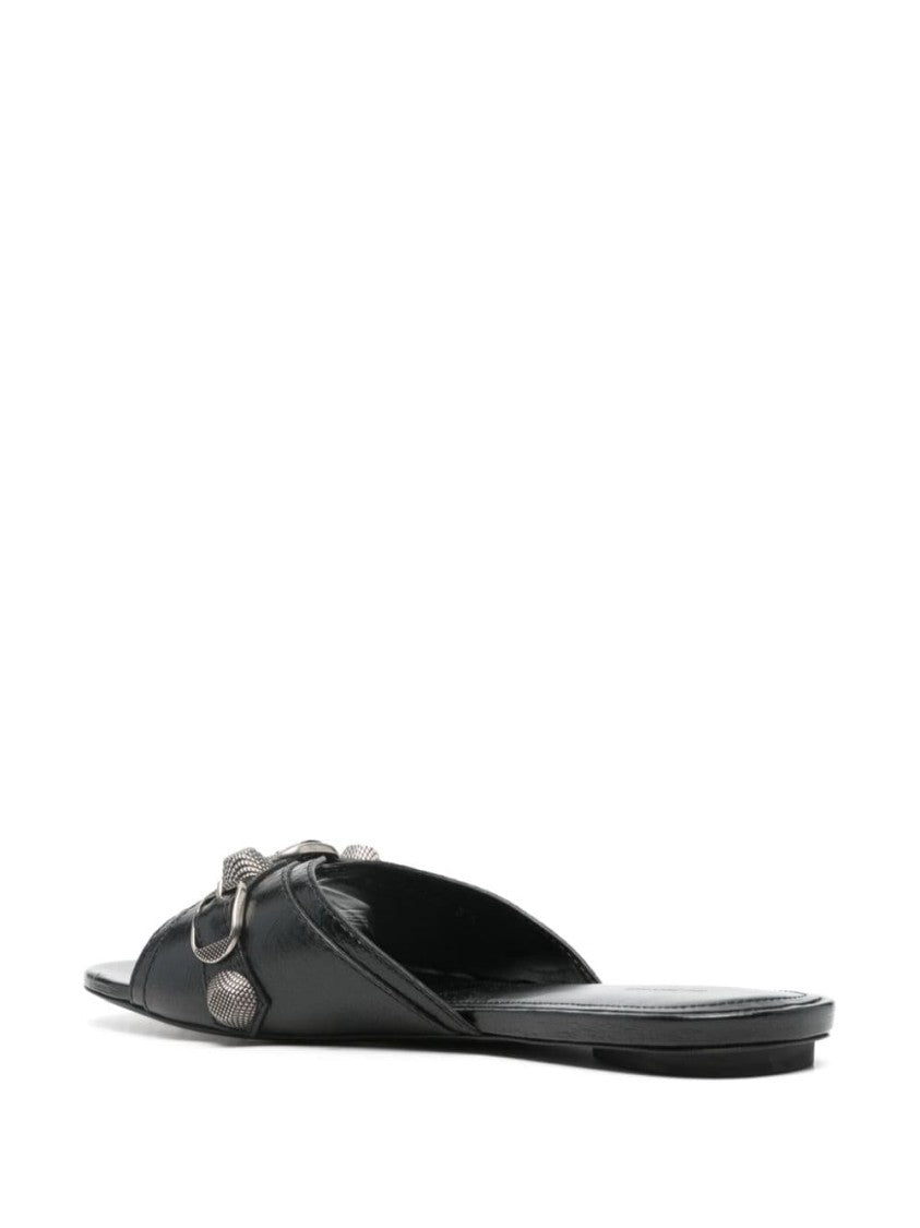 Balenciaga Cagole Leather Sandals