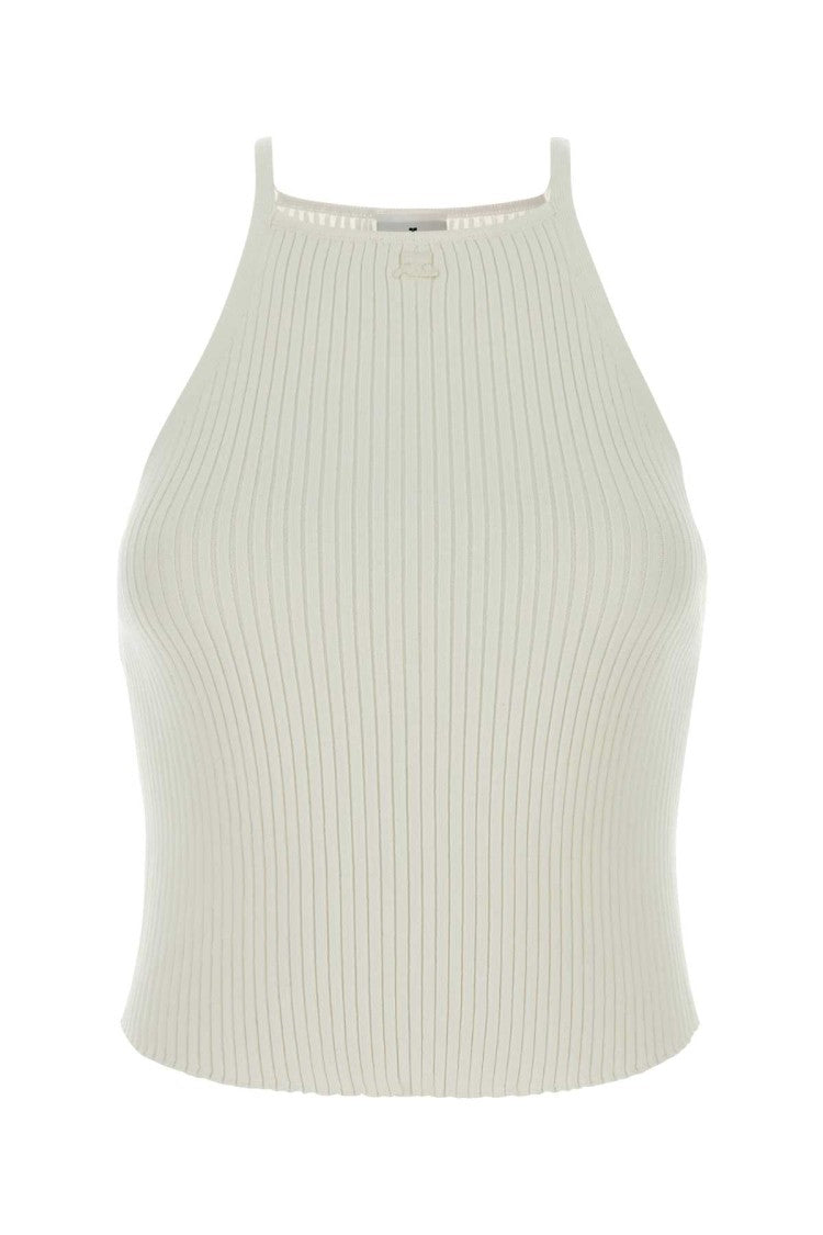Courrèges White Viscose Blend Tank Top