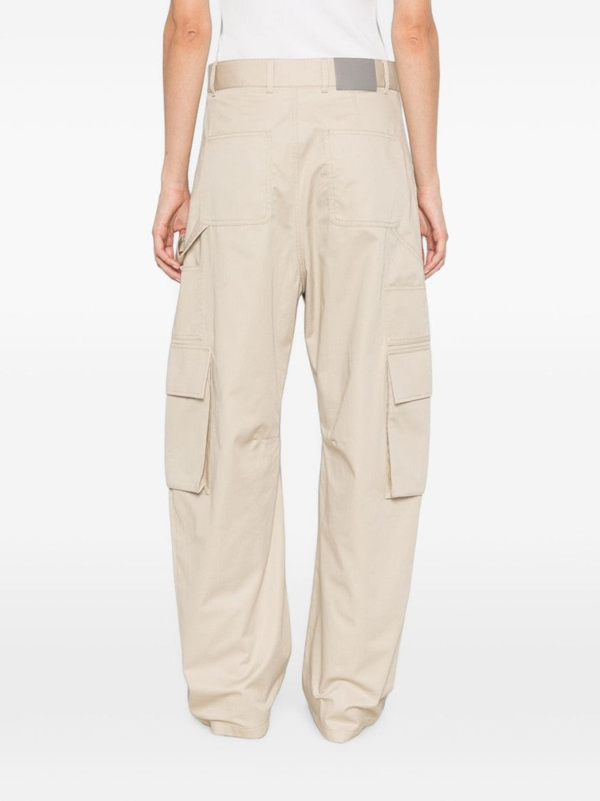 Balenciaga Wide-Leg Cargo Trousers With High Waist