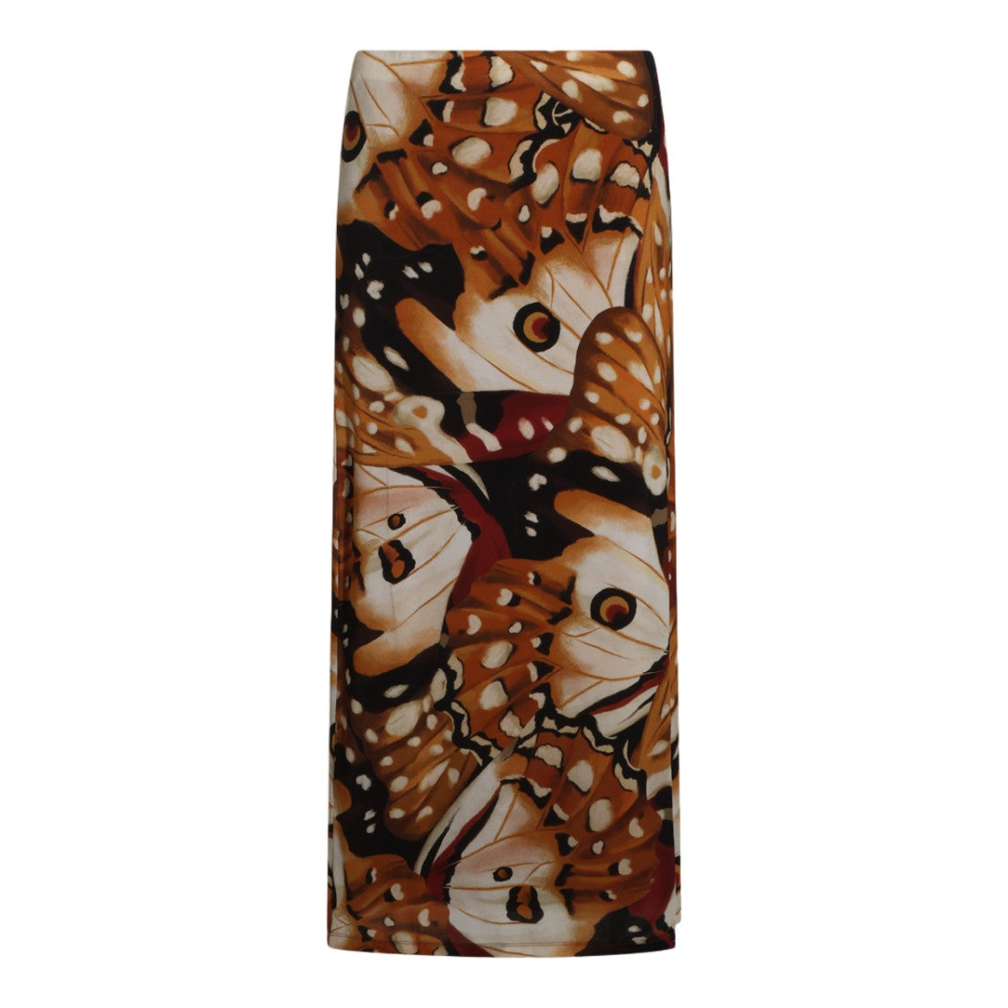 Farm Rio Vibrant Butterfly Wing Print Long Straight Skirt