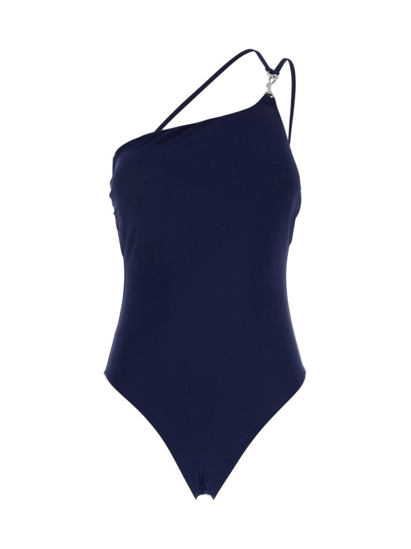 Tory Burch One-Shoulder One-Piece Swimsuit With Clip