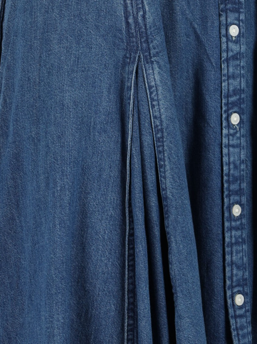 Polo Ralph Lauren Midi Shirt Dress Blue