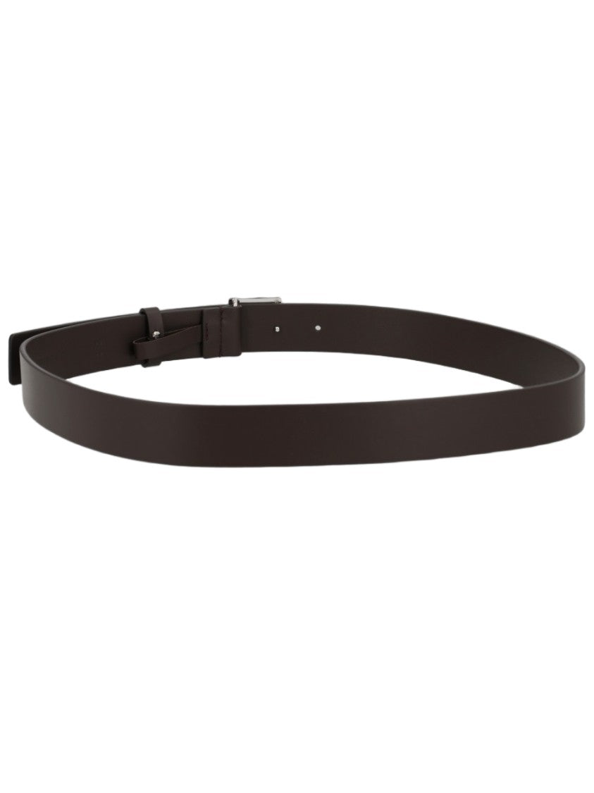 Fendi Brown Minimalist Calfskin Belt
