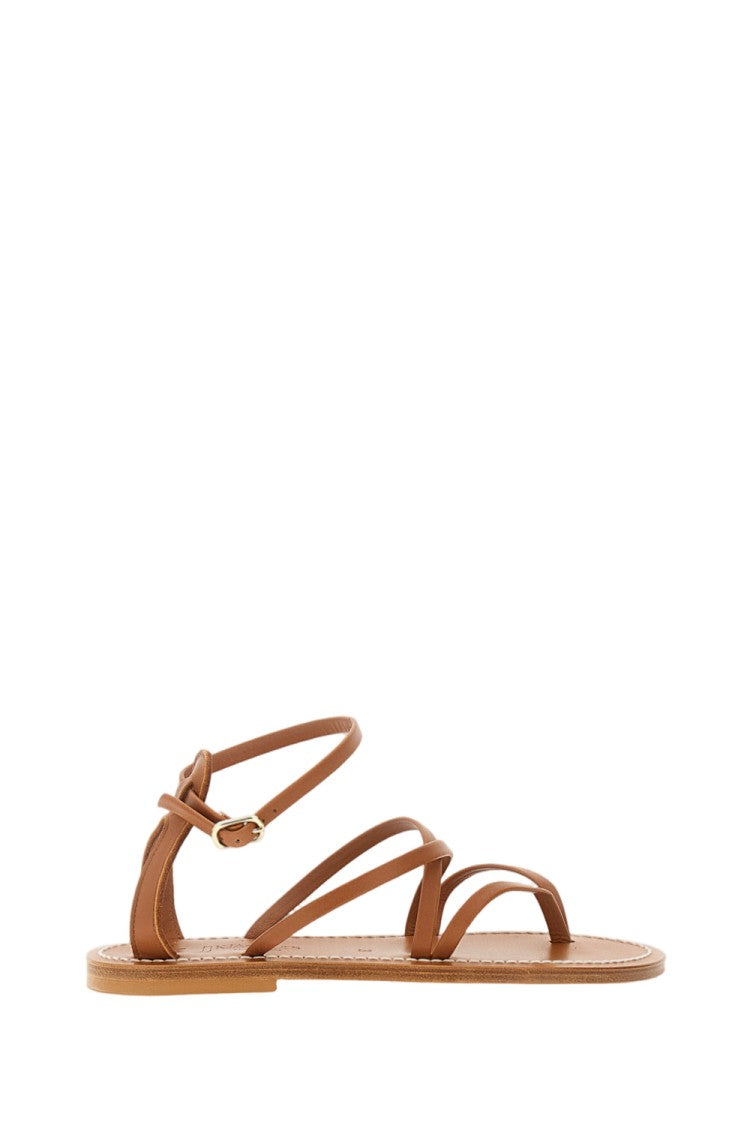 K Jacques St Tropez Brown Epicure Leather Thong Sandals