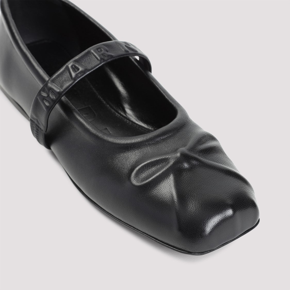 Marni Black Ovine Leather Mary Jane Ballerinas