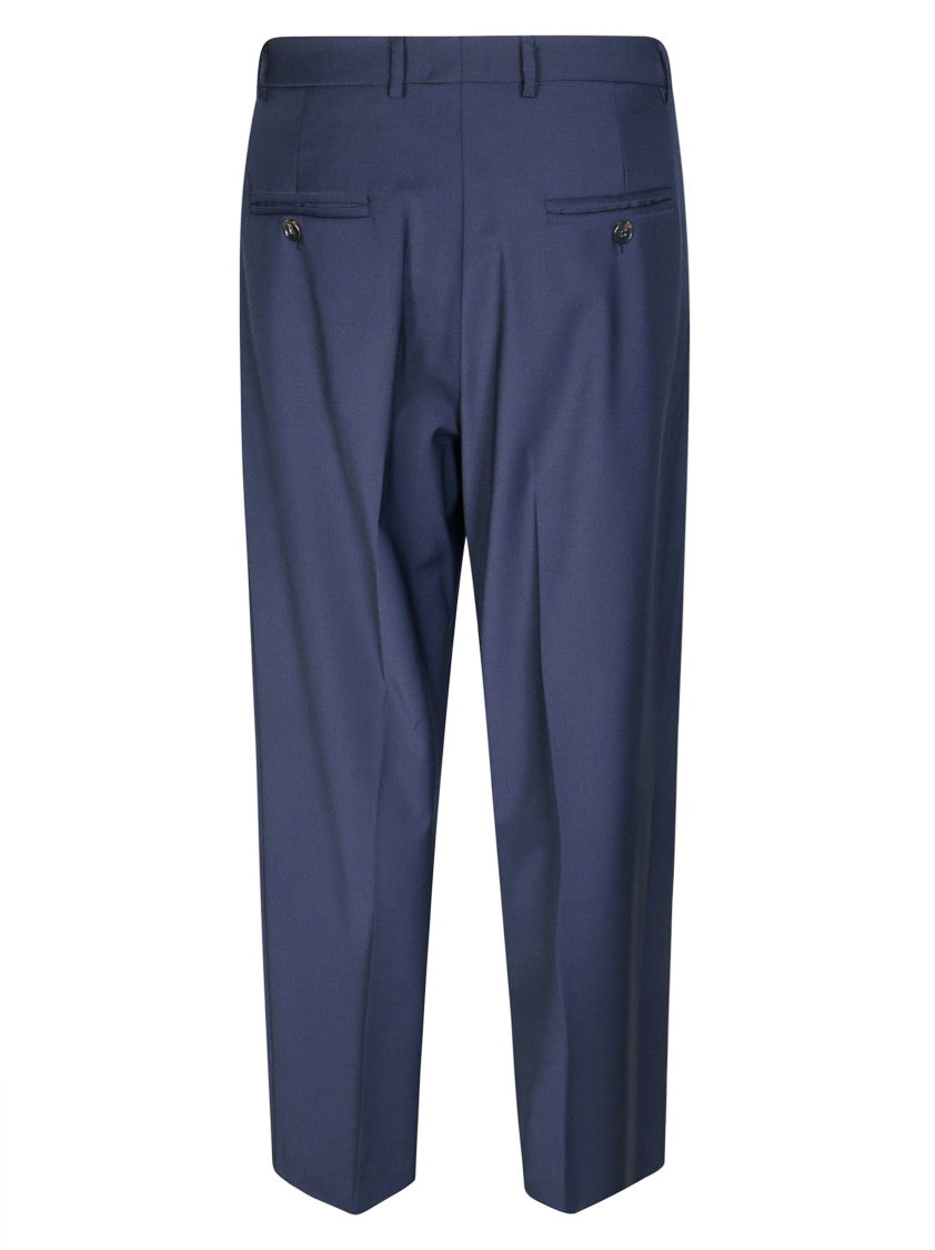 Amaranto Tailored Pleated Straight-Leg Pants
