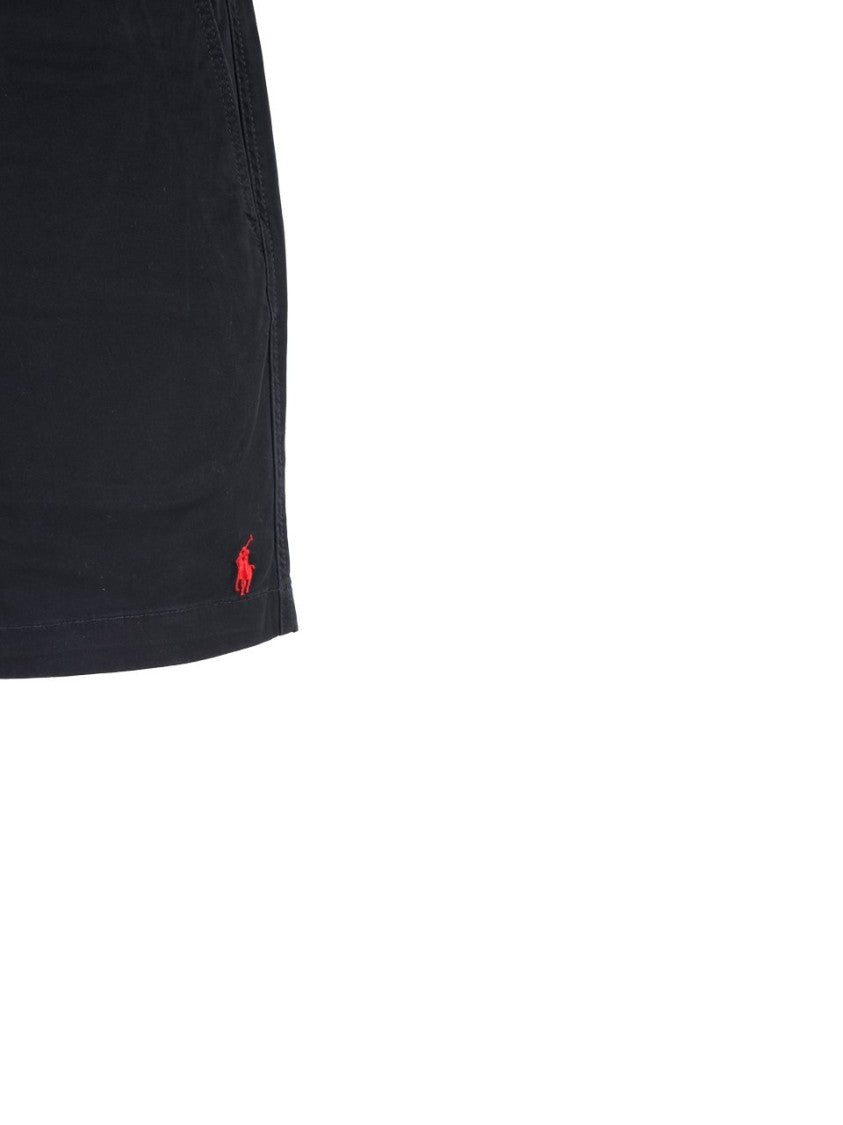 Polo Ralph Lauren Classic Black Shorts With Elastic Waistband And Subtle Branding