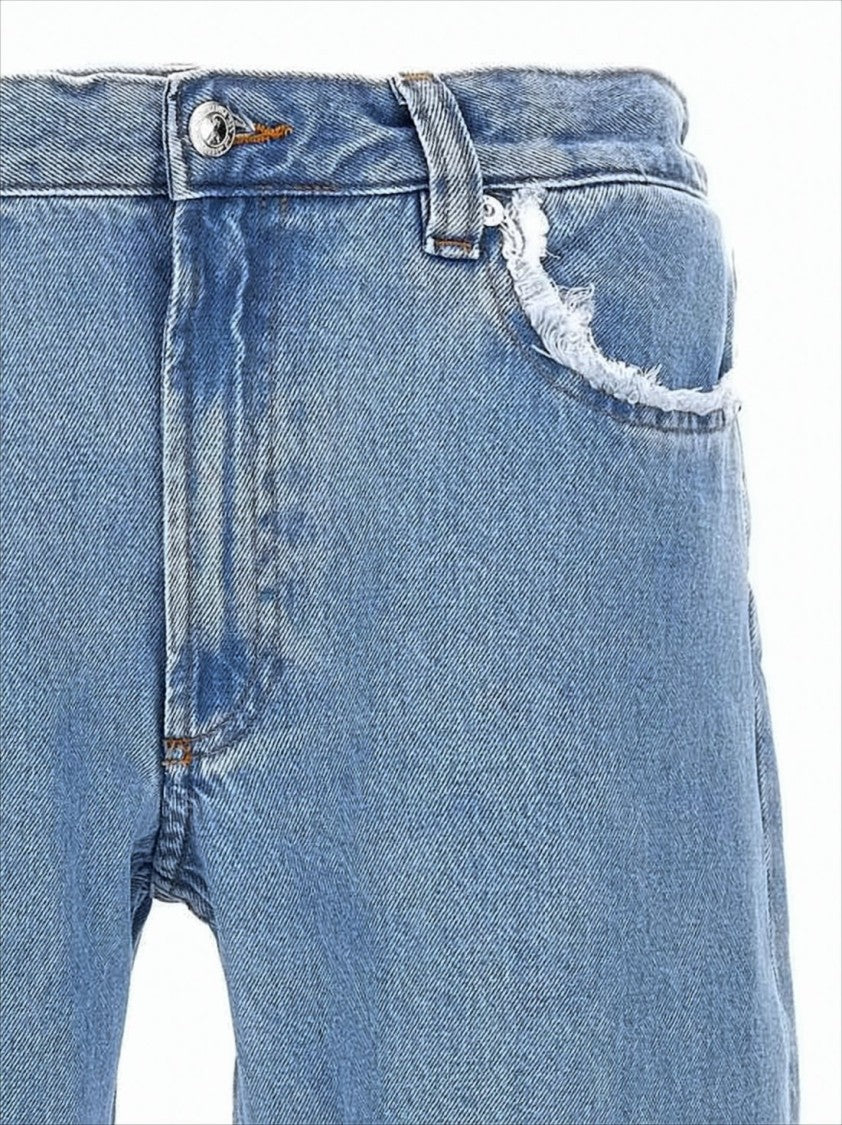 A.P.C. Light Blue Distressed Denim Pants
