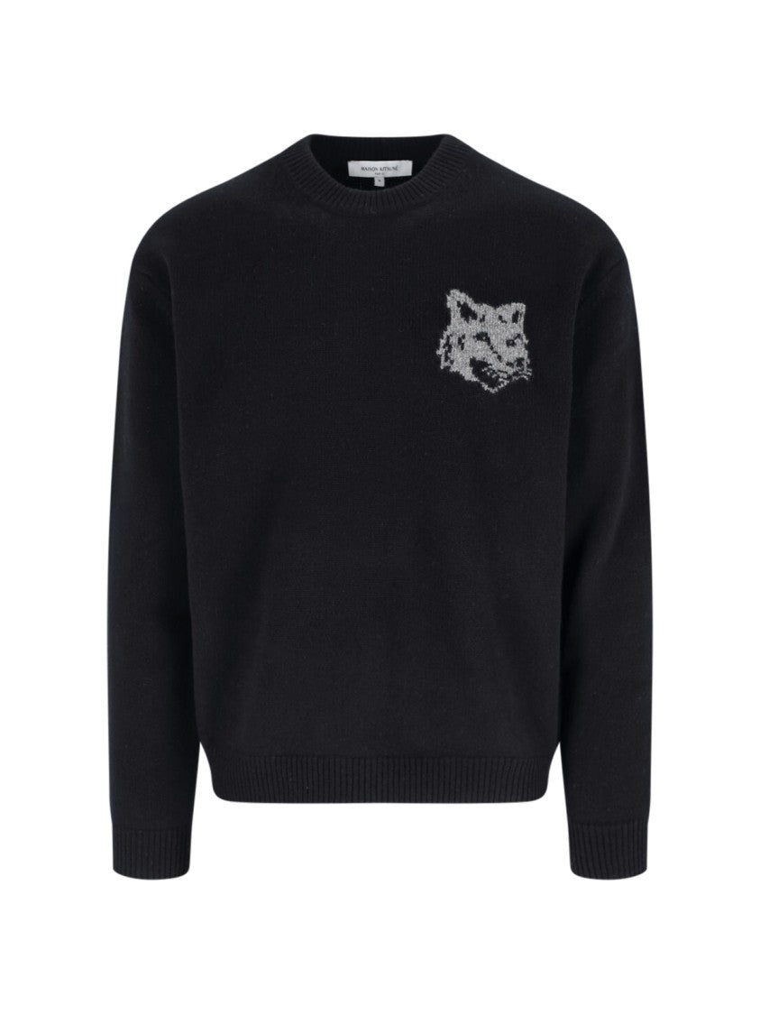 Maison Kitsuné Classic Minimalist Black Sweater