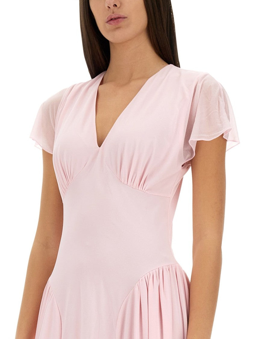 Rotate Long Dress With Draped Silhouette