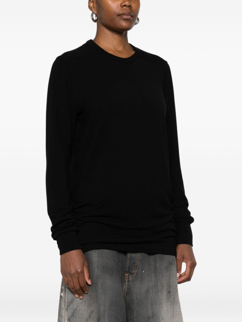 Rick Owens Long-Sleeve T-Shirt With Classic Crew Neckline