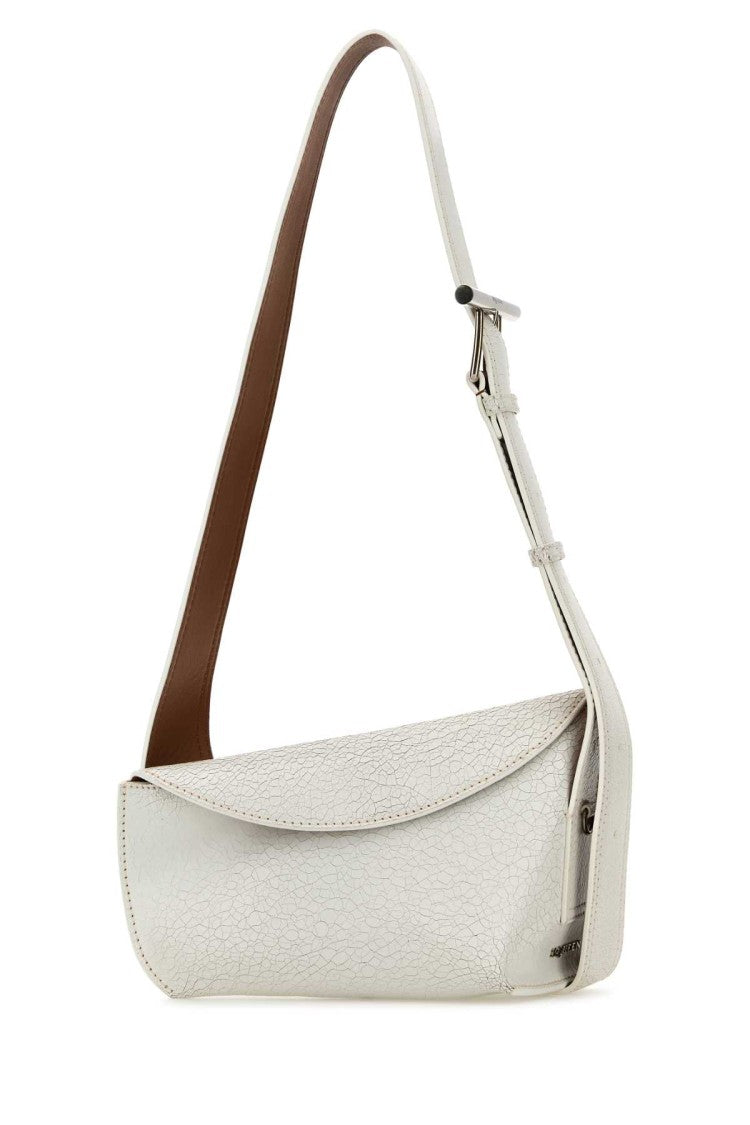 Alexander Mcqueen White Leather Sling Crossbody Bag
