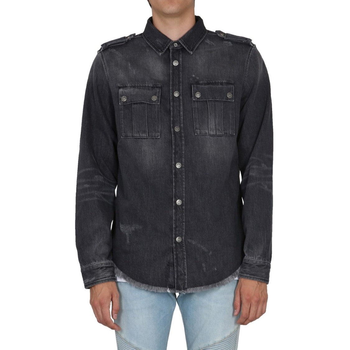 Balmain Cotton Denim Shirt