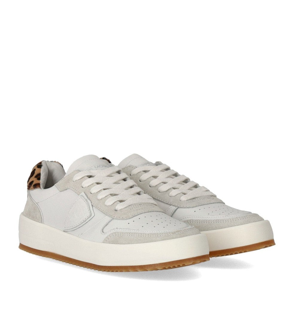 Philippe Model Nice Low Animalier White Sneaker