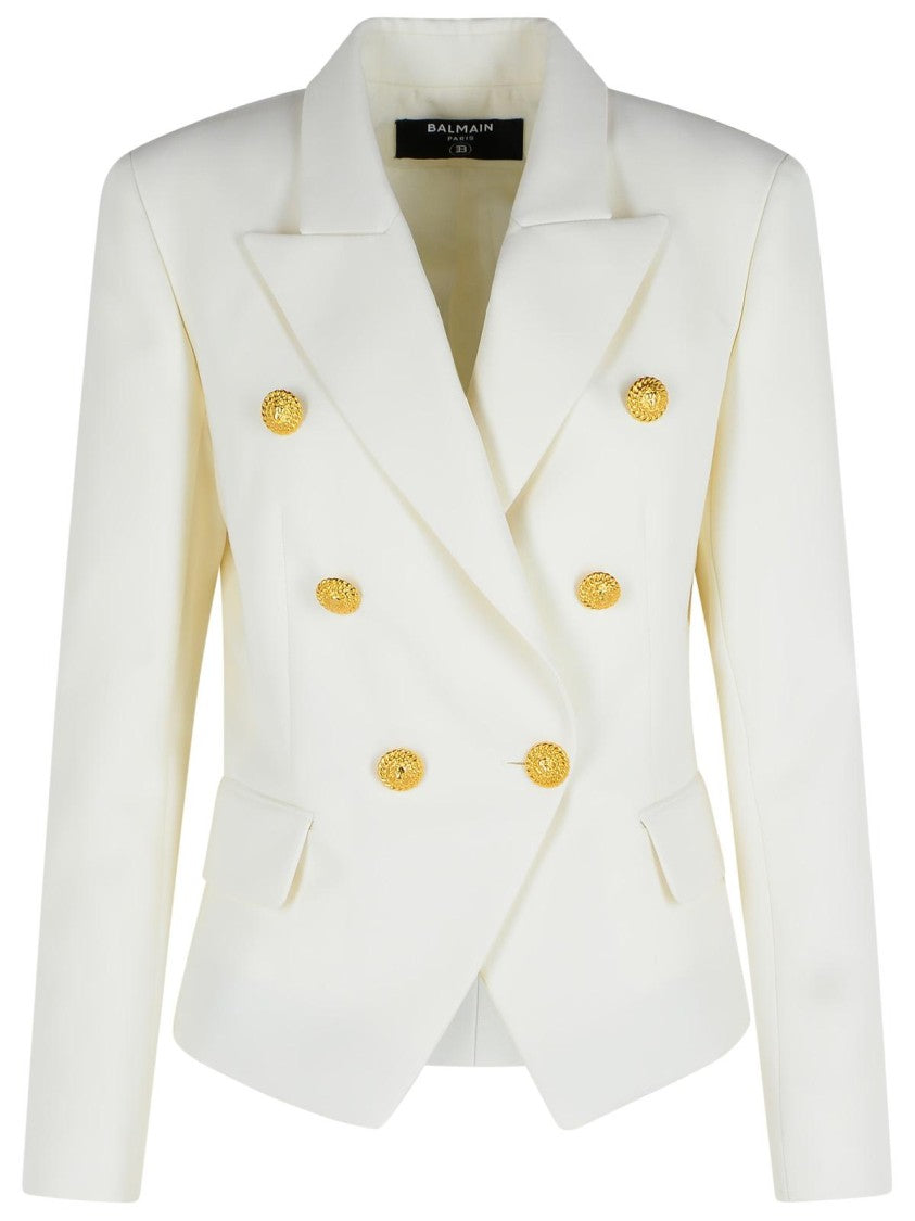Balmain Balzer In White Virgin Wool