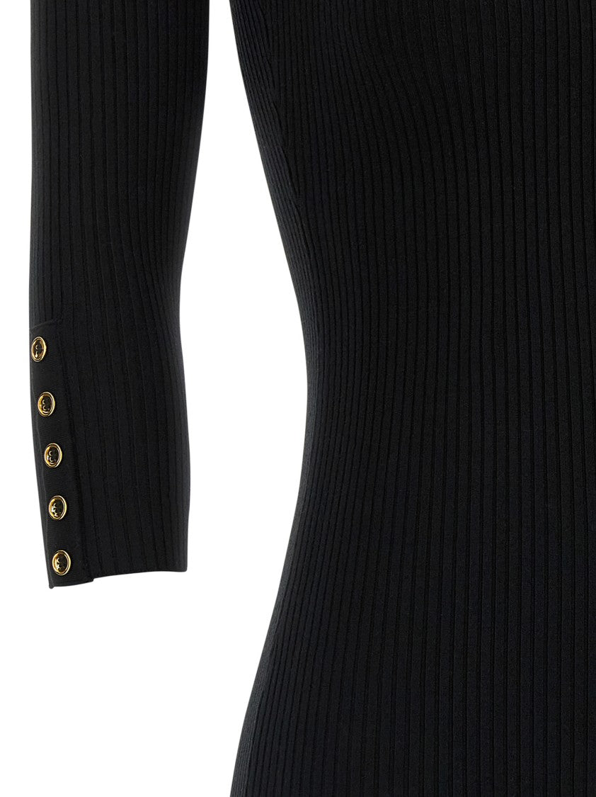 Elisabetta Franchi Ribbed Knit Midi Dress