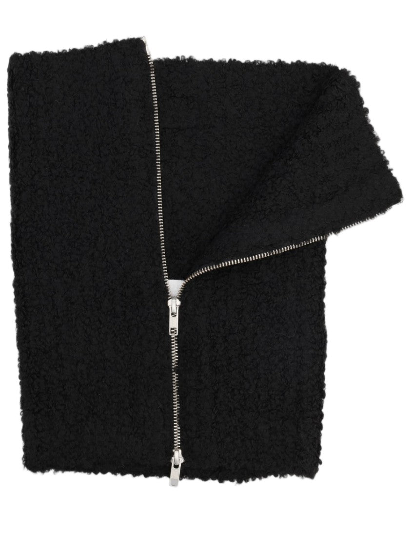 Mm6 By Maison Margiela Black Zippered Square Scarf