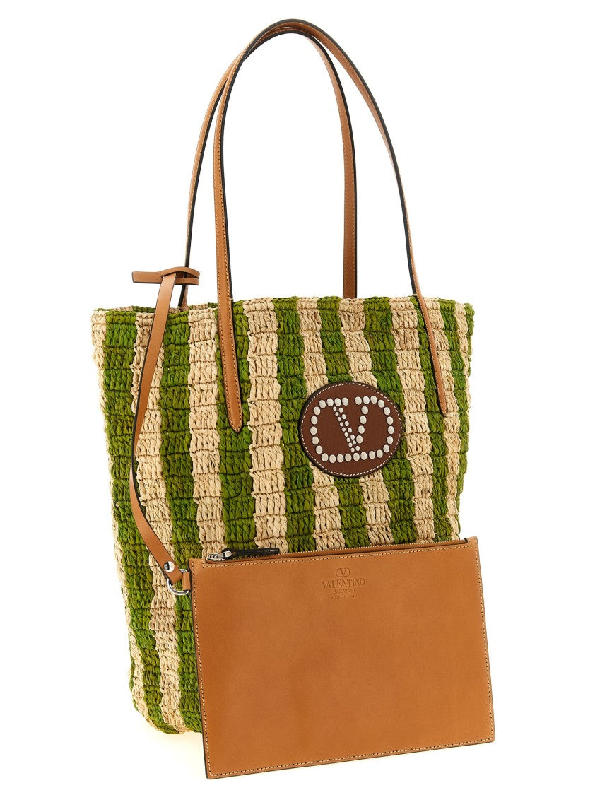 Valentino Garavani Hand-Woven Raffia Shopping Bag